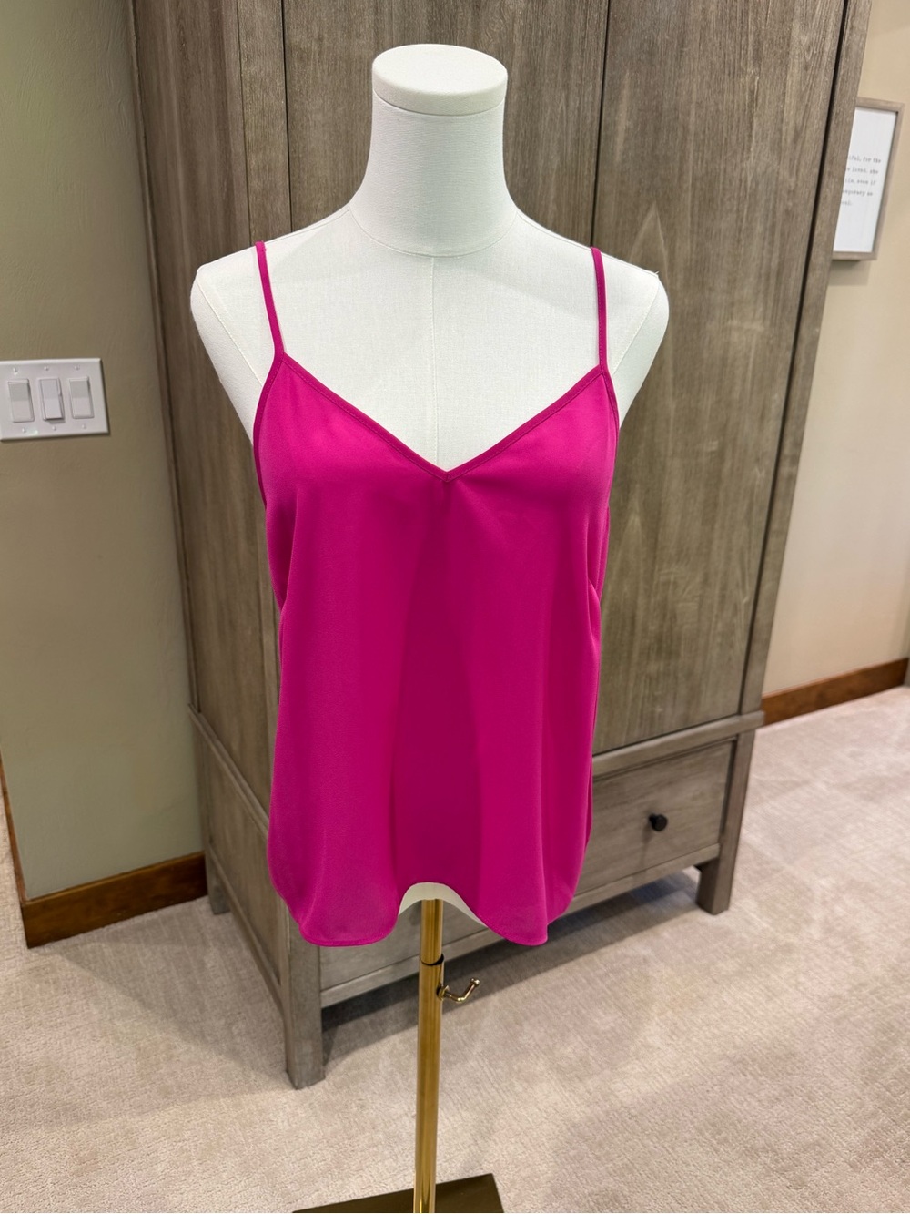 Generation Love Fuchsia Satin V-Neck Cami